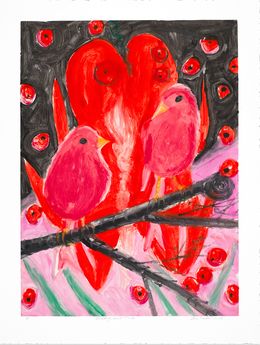 Print, Bleeding Heart Fade, Ann Craven