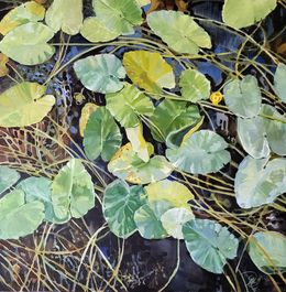 Painting, Water Lilies, Evgenia Demidova