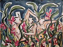 Painting, Au jardin, Claire Bonnet-Masimbert