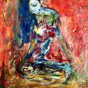 Gemälde, Nue femme rouge, Julien Danaux