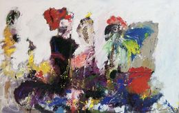 Painting, Zug der Narren 1 - Train des fous 1, Hans Mendler