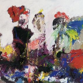 Gemälde, Zug der Narren 1 - Train des fous 1, Hans Mendler
