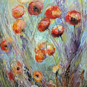 Gemälde, Flowered meadow, Ružena Velesová