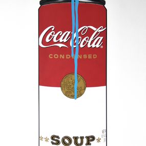 Gemälde, Coca-Soup 2024 (Blue Drip), Campbell La Pun