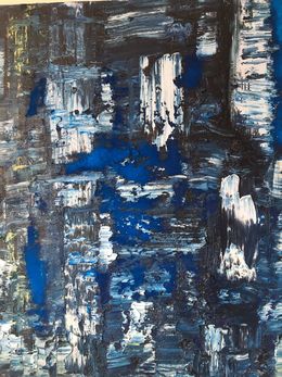 Peinture, Variation en Blanc et Bleu, Paul Landou
