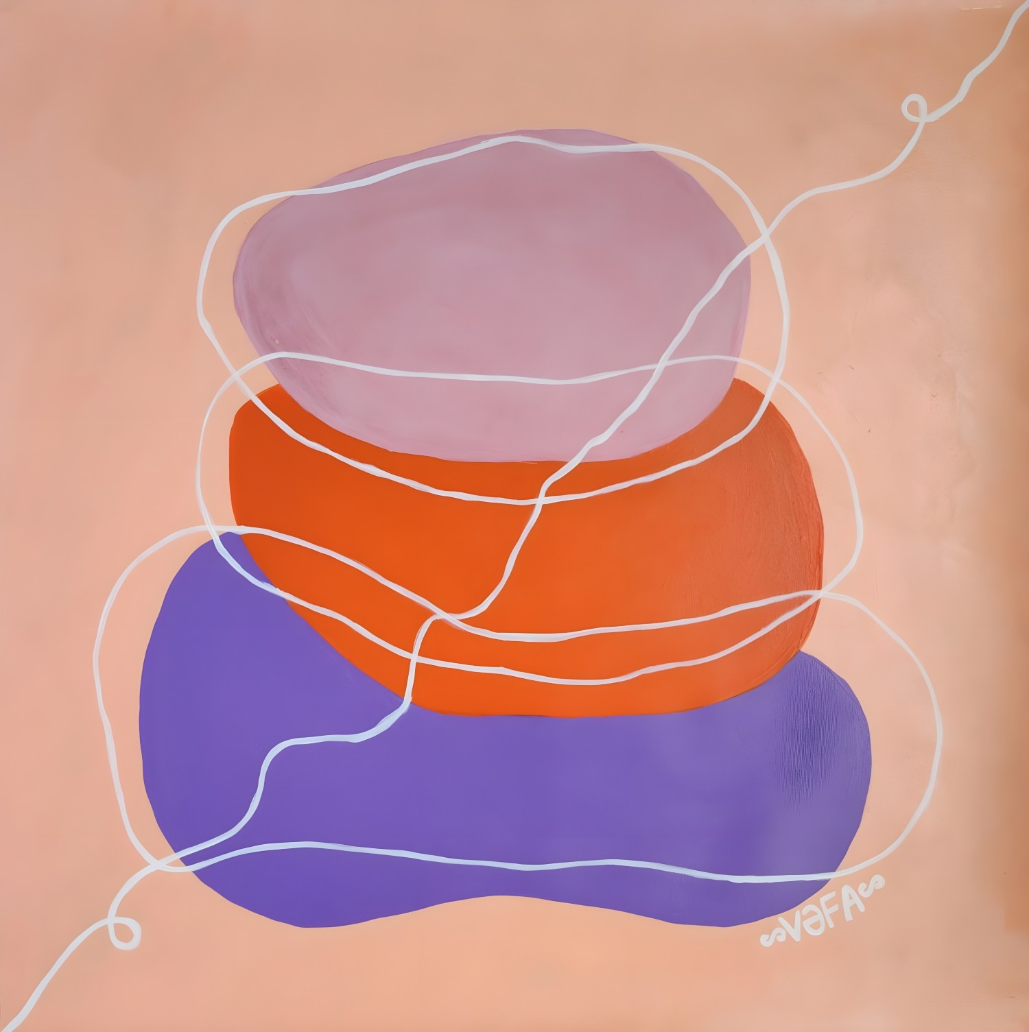Vafa Majidli, Zen Minimalism. Peachy Calming Happiness - Print Vafa Majidli, Zen Minimalism. Peachy Calming Happiness - Print