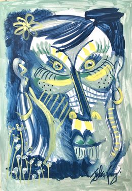 Gemälde, De bleu et d'or, Julien Cuny