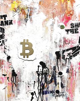 Sculpture, Bitcoin on wall art, JP Malot