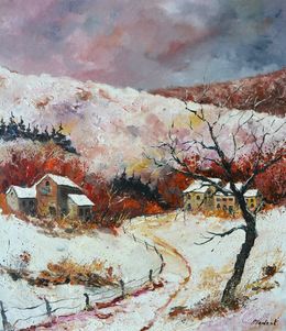Gemälde, Winter landscape, Pol Ledent