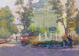 Gemälde, Odessa. City garden, Boris Serdyuk