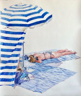 Dessin, Plage à Biarritz, Rosario Heins