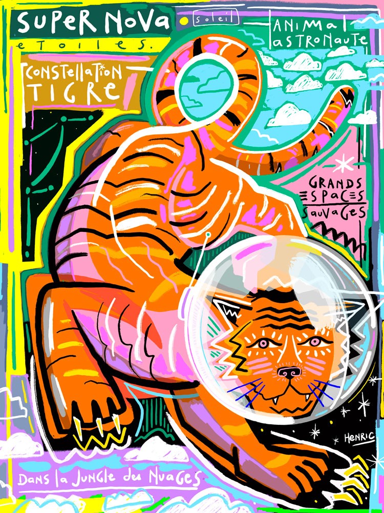 Jean-Philippe Henric, Tigre supernova - collection spéciale Grands Formats Jean-Philippe Henric, Tigre supernova - collection spéciale Grands Formats