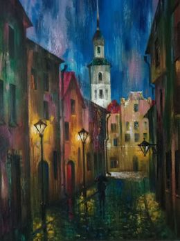 Painting, Night city, Anatoly Tarabanov