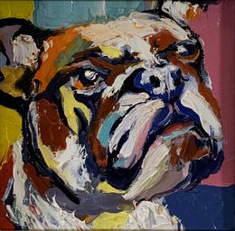 Gemälde, Colorful Bulldog, Schagen Vita