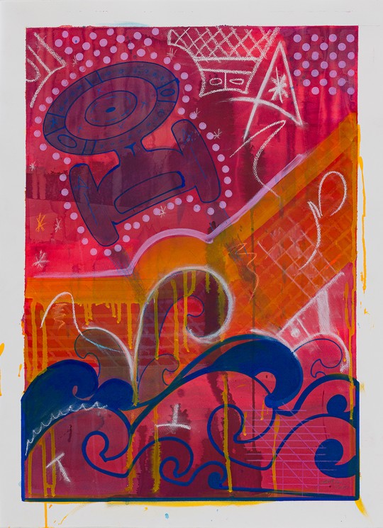 Sonny Assu, First Contact, Painting on paper