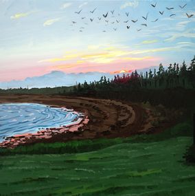 Gemälde, Another Sunrise at Caribou, Adam Gunn