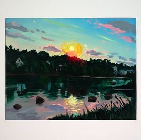 Gemälde, Lahave Sunset, Adam Gunn