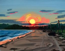 Painting, Crescent Beach Sun, Adam Gunn