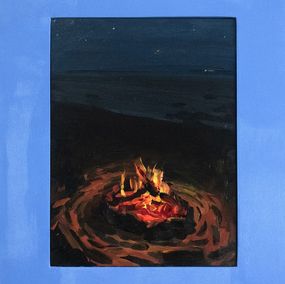 Peinture, Beach Fire by the Northumberland Strait, Adam Gunn