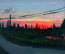 Painting, Sunset at Stonehurst, Adam Gunn