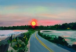 Painting, Sunset at Caribou, Adam Gunn