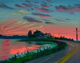 Painting, Sunset at Caribou, Adam Gunn