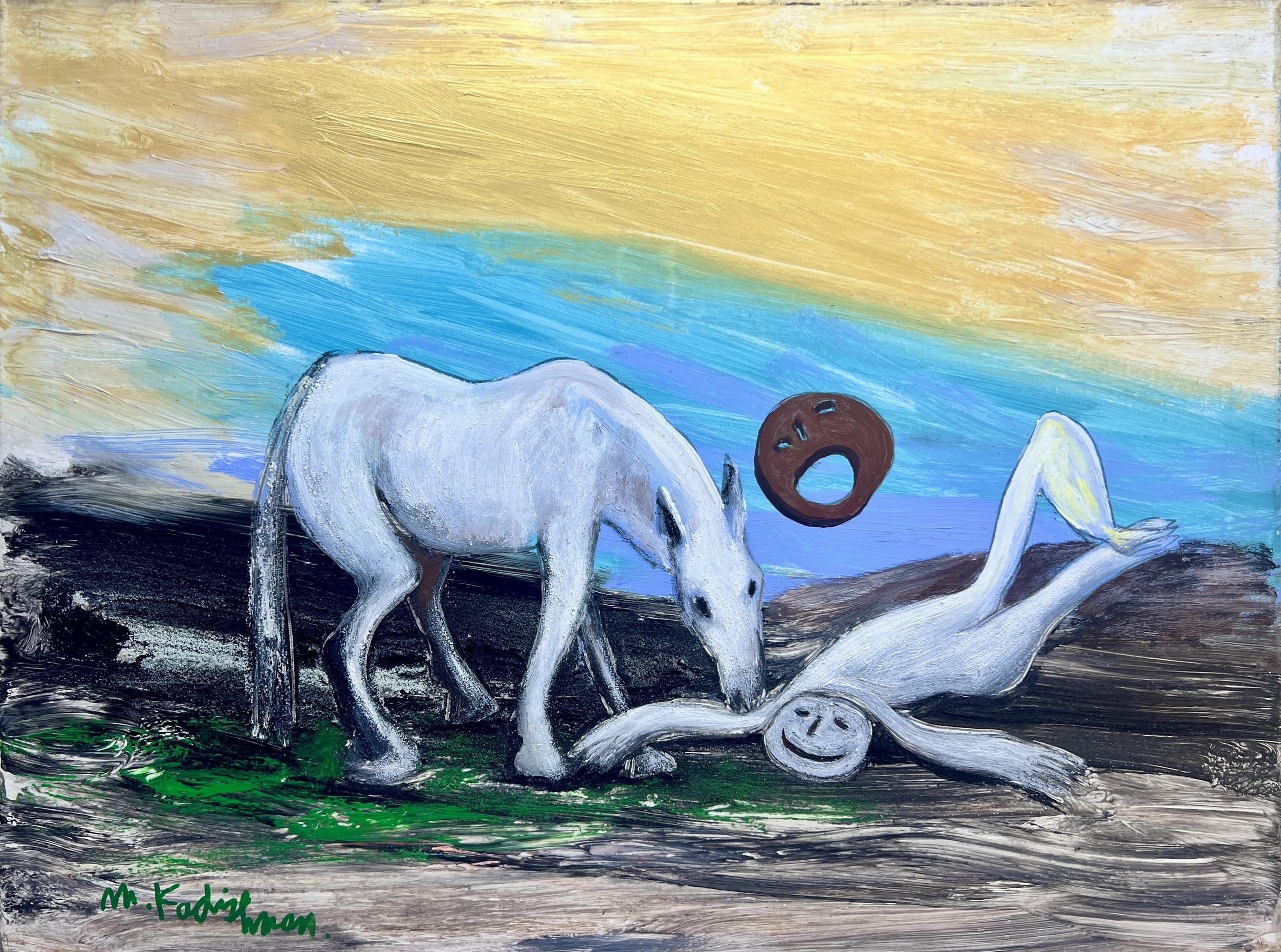 Menashe Kadishman, Horse in the Landscape Menashe Kadishman, Horse in the Landscape