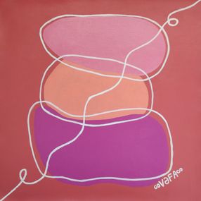 Peinture, Zen Minimalism. Balance of Pink, Peach and Purple, Vafa Majidli