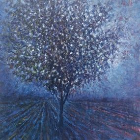 Painting, Notturno (luce appesa ai rami), Mauro Tròlese