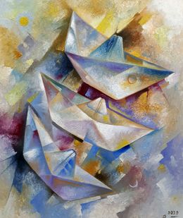 Gemälde, Paper boats, Voichenko Sergiy