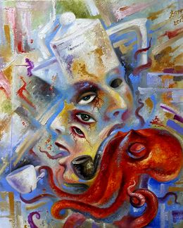 Painting, Morning coffee with octopus, Voichenko Sergiy