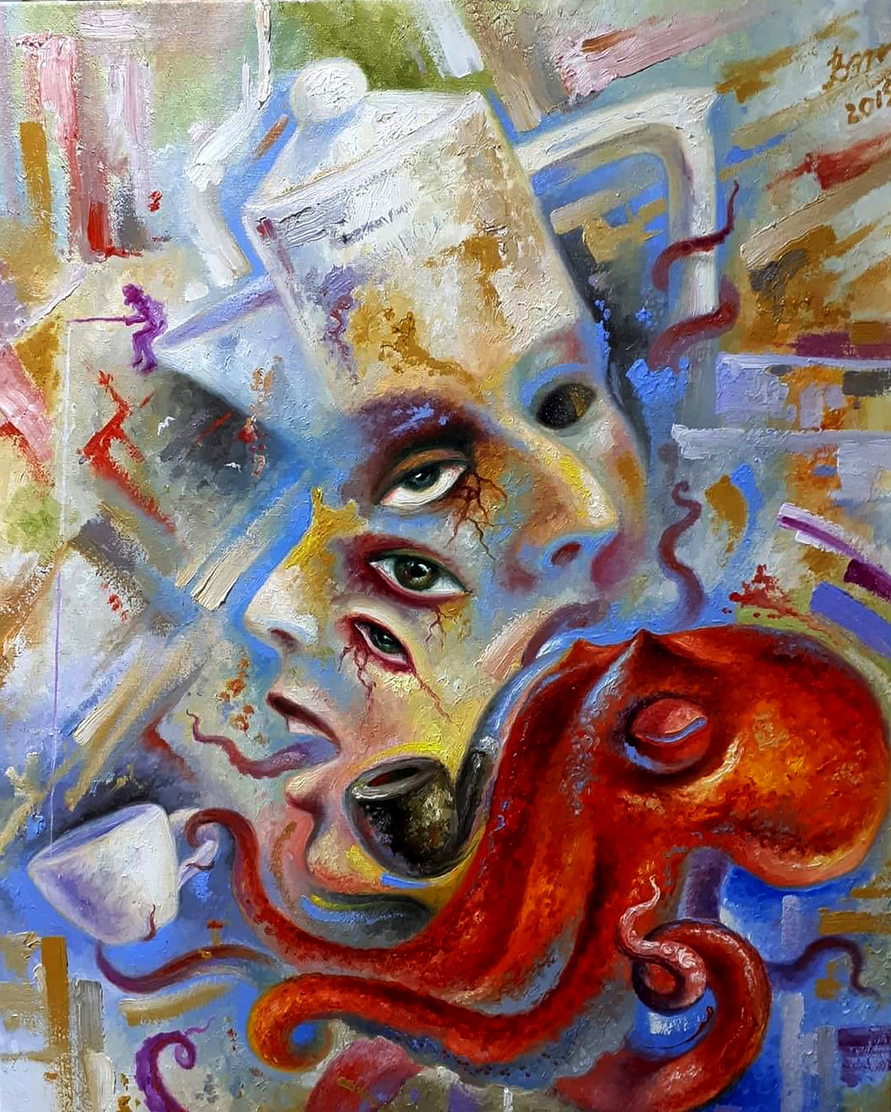 Voichenko Sergiy, Morning coffee with octopus Voichenko Sergiy, Morning coffee with octopus