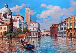 Gemälde, Cityscape late nineteenth century - Venice painting, Michele Martini