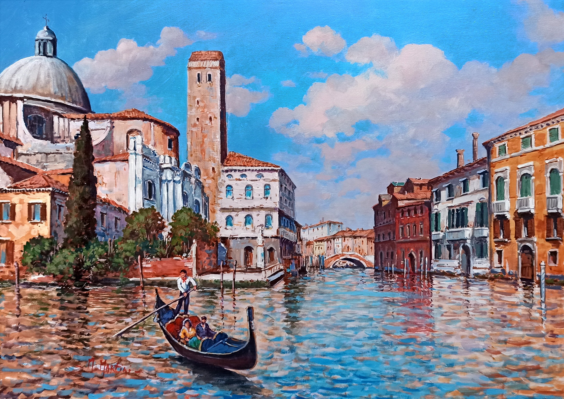 Michele Martini, Cityscape late nineteenth century - Venice painting Michele Martini, Cityscape late nineteenth century - Venice painting