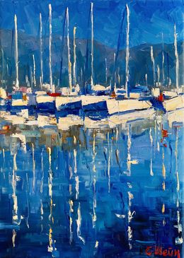 Gemälde, The Afternoon in the Harbor, Genia Sheyn