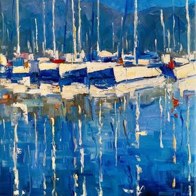 Gemälde, The Afternoon in the Harbor, Genia Sheyn