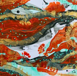 Peinture, The Kiss of the Green Dragon - 4 of the polyptych, Iryna Rets