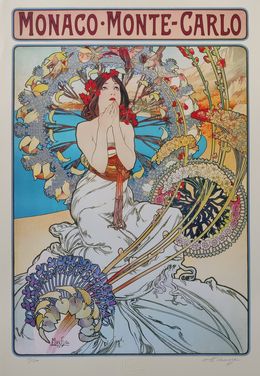 Print, Poster for 'Monaco - Monte Carlo', Alphons Mucha