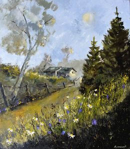 Painting, Misty morning, Pol Ledent