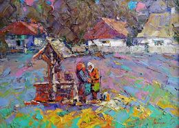 Gemälde, At the well, Ivanyuk Oleksiy