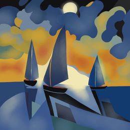Print, Seascape, Nina Tsorieva