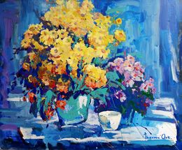Painting, Yellow and blue, Oksana Ivanyuk