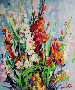 Painting, Gladiolus, Oksana Ivanyuk