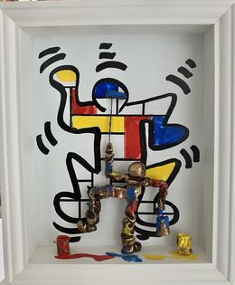 Painting, Style Mondrian et Keith 2, Bernard Saint-Maxent