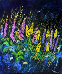 Painting, Garden flowers 67, Pol Ledent