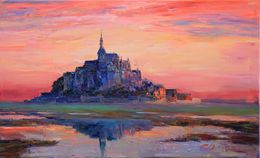 Painting, Evening Mont Saint Michel, Serhii Cherniakovskyi