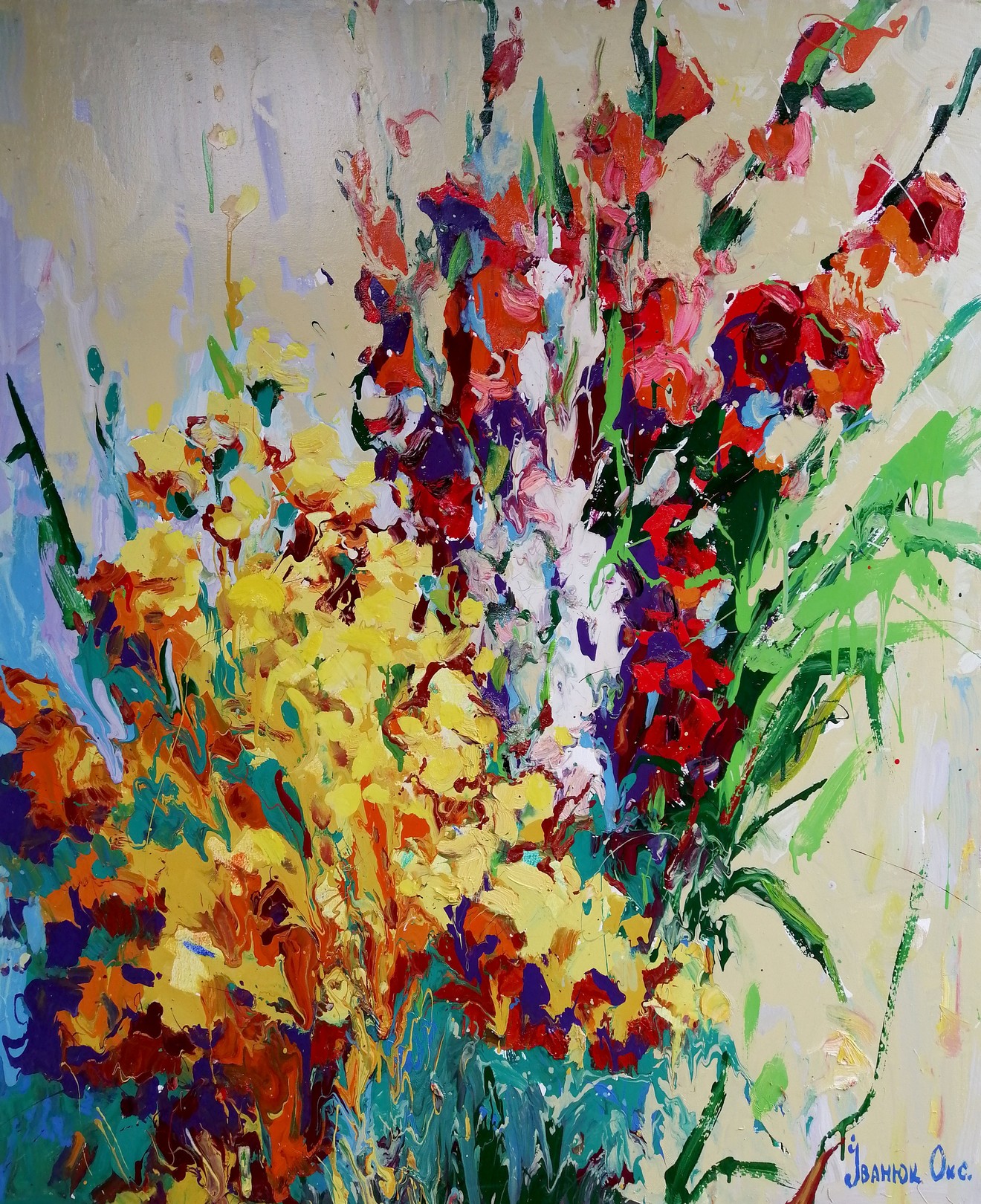 Oksana Ivanyuk, Still life with flowers Oksana Ivanyuk, Still life with flowers
