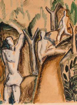 Zeichnungen, Trois Personnages, Ossip Zadkine