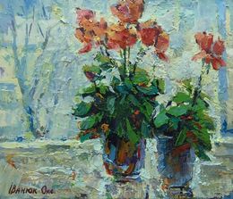 Gemälde, Spring is outside the window, Oksana Ivanyuk