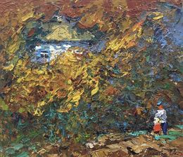 Gemälde, Evening landscape, Ivanyuk Oleksiy
